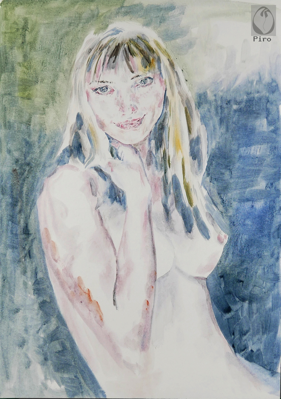 oil on paper - olio su carta di Piro